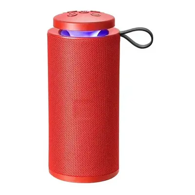 (Red) Bluetooth Wireless Speaker Colorful LED Stereo Surround Sound Subwoofer Portable FM Radio