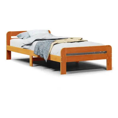 (wax brown, x cm) vidaXL Bed Frame without Mattress Bed Base Solid Wood Pine