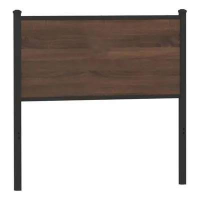 (brown oak, cm) vidaXL Headboard Bedroom Bed Headboard Bed Header Engineered Wood and Steel