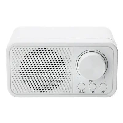 (White) Bluetooth 5.0 Portable Mini FM Radio Receiver Speaker MP3 Player Support TF Card USB Wat