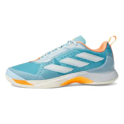 adidas Women's Avacourt Tennis Shoe Preloved Blue/White/Screaming Ora