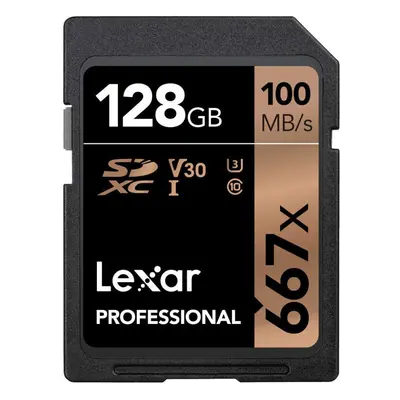 Lexar Professional 667X 128GB SDXC UHS-I/U3 Card (LSD128BNA667)