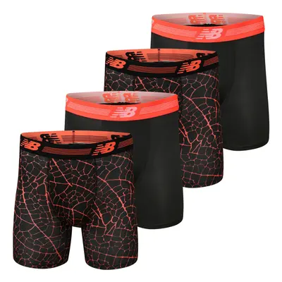 New Balance Men's Standard Performance 6"" NO Fly Boxer Brief (4-Pack)