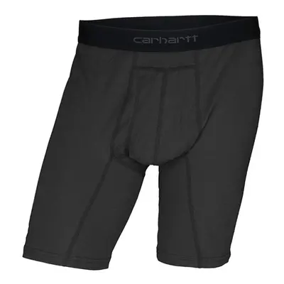 Carhartt Men's 8"" Inseam Cotton Polyester Pack Boxer Brief Black