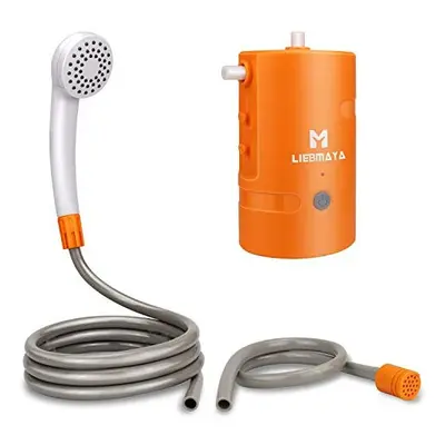 LIEBMAYA Portable Outdoor Shower, 4400mAh Battery Powered USB Rechargeable Pump?Handheld Outdoor