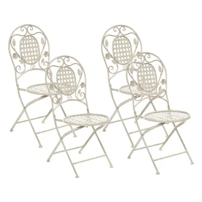 Set of Garden Chairs BIVIO Metal Off-White