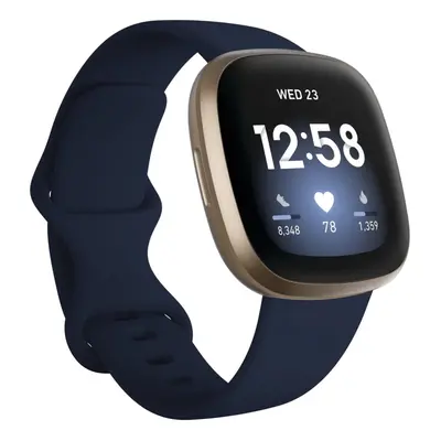 (Navy) Fitbit Versa Health & Fitness Smartwatch