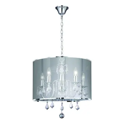 Venetian Light Chrome Fitting With Metallic Silver Shade