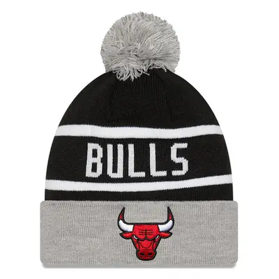 New Era Mens Chicago Bulls NBA Cuffed Sideline Beanie Bobble Hat - Black