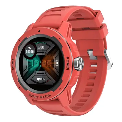 (Red) 1.4 inch Full Touch Screen Heart Rate Blood Pressure Oxygen Measurement Sleep Monitoring 2