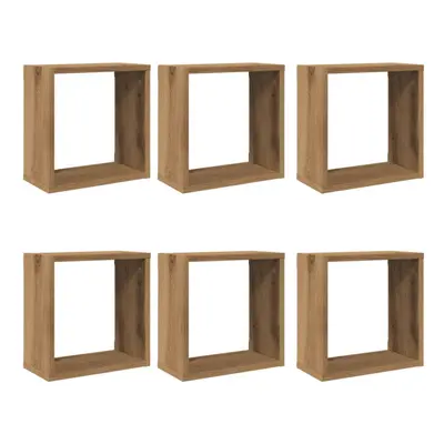 (artisan oak, x x cm/ pcs) vidaXL Wall Shelves Floating Rack Display Shelf Bookshelf Engineered 