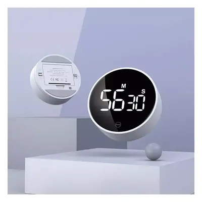 Mute Timer Rotation Timing Sound Brightness Adjustable Magnetic Alarm Clock LED Digital Display 