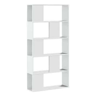 (white, 80.5 x 23.5 x 162.5 cm) vidaXL Bookcase 5-Tier Bookshelf Storage Book Shelf Book Rack En