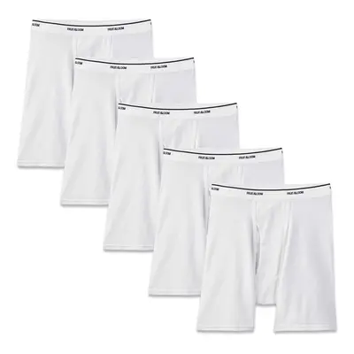 Fruit of the Loom Men's No Ride Up Boxer Brief White - Traditional Fly Small