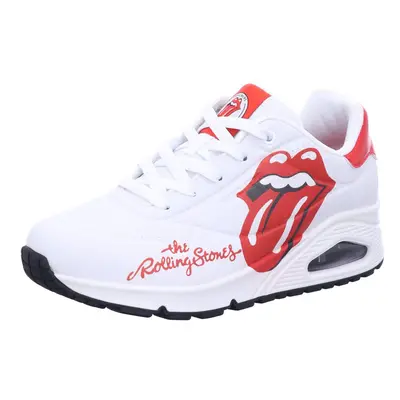 Skechers Women's UNO-Rolling Stones Single Sneaker White/Red