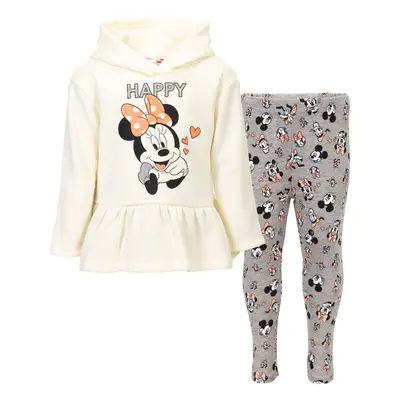 Disney Minnie Mouse Big Girls Pullover Fleece Hoodie and Leggings Outf