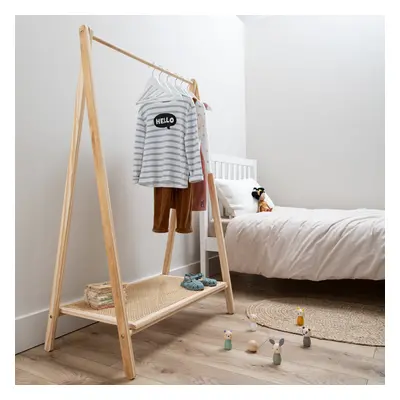 Nelly Clothes Rail and Shoe Rack In Natural Rattan