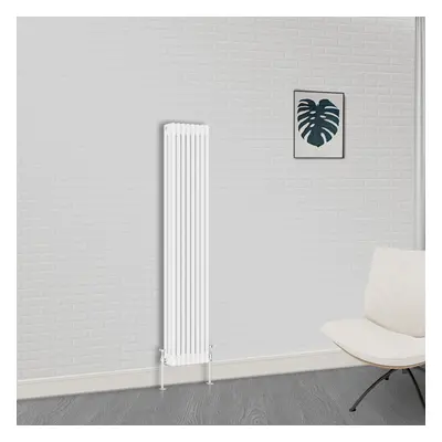 (1800 x 380mm-3 Column) NRG Traditional White Bathroom Cast Iron Radiator