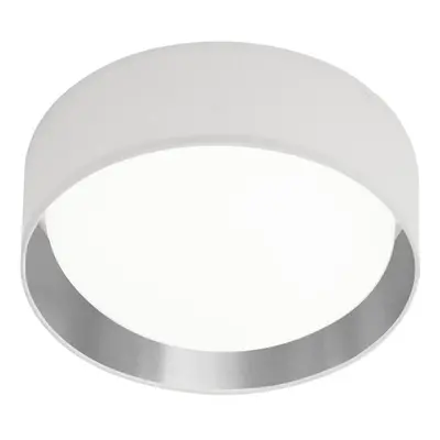 Searchlight Gianna Light LED Flush Ceiling Light Acrylic White Shade/Silver