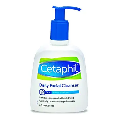 Cetaphil Daily Facial Cleanser for Normal to Oily Skin, Ounce