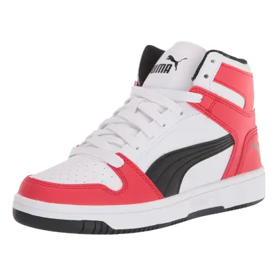 PUMA Men's REBOUND LAYUP Sneaker Puma White-Puma Black-High Risk Red