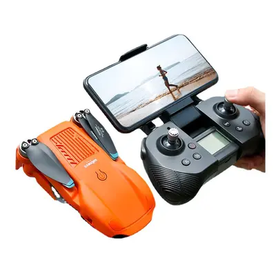 (Orange, One Battery) GPS 5G WiFi 3KM FPV with 6K HD ESC Dual Camera Optical Flow Positioning Br