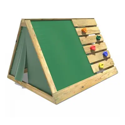 (Green) Rebo Mini Wooden Climbing Pyramid Adventure Playset and Den