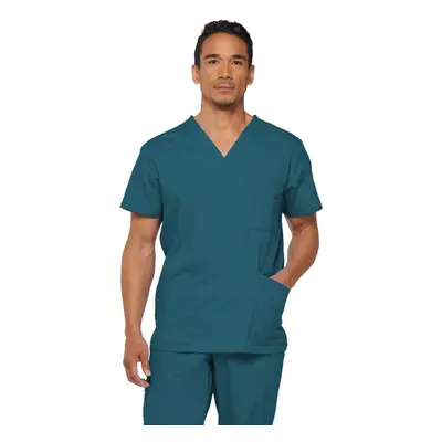 Dickies mens Big & Tall V-neck Double Chest Pocket Top Medical Scrubs