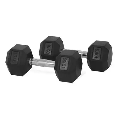 Hex Dumbbells - x 10kg - Quality Anti-slip Grip