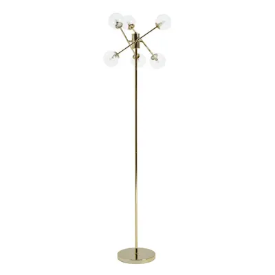 Habitat Glam Light Glass Floor Lamp - Gold