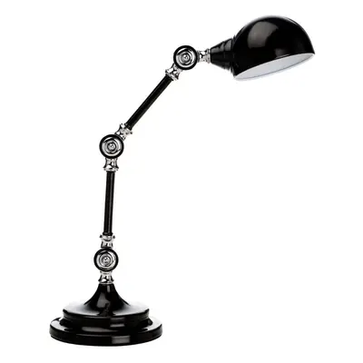 Premier Housewares Black Metal AdjustableTable Lamp