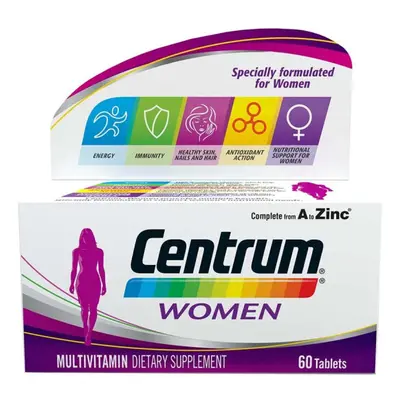 Centrum Women, Tablets, Specially Formulated Multi vitamin for Women.