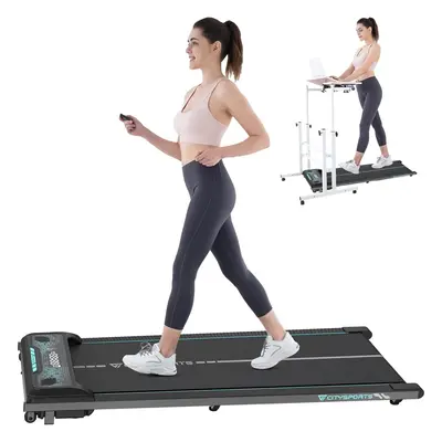 (Black-Blue) Citysports Treadmills for home or Office,Under Desk Walking Pad with Remote,LED Dis