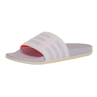 adidas Womens Adilette comfort Slides Sandal WhitePurple TintWonder W