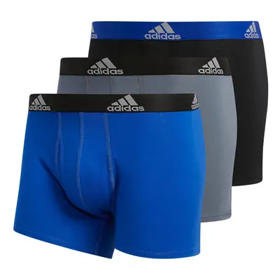 adidas Men's Stretch Cotton Trunk Underwear (3-Pack) Bold Blue/Onix G