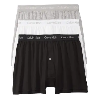 Calvin Klein Men's Cotton Classics 3-Pack Knit Boxer Black Grey Heat