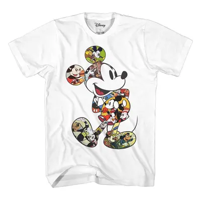 Disney Men's Mickey Mouse Vintage Scene Me Adult Men's T-Shirt (Premiu