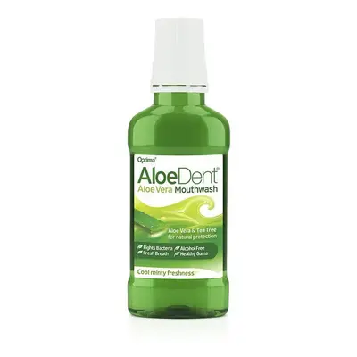 AloeDent Aloe Vera Cool Minty Freshness Mouthwash Fluoride Free - 250ml X12