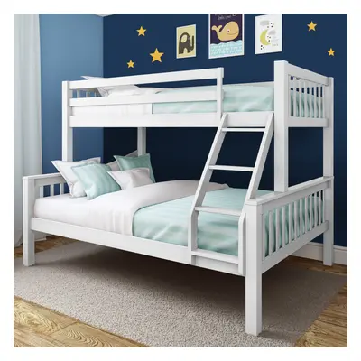 Triple Bunk Beds Pine Wood Kids Children SleeperÂ Bunk Bed Frame White