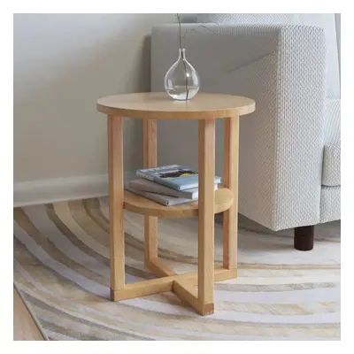 vidaXL Solid Oak Wood Side Table 40x50cm Bedside Nightstand Telephone Stand