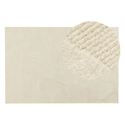 Wool Area Rug x cm Beige SASNAK