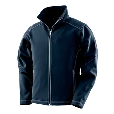 (XS, Navy) Result Work-Guard Womens/Ladies Treble Stitch Soft Shell Jacket