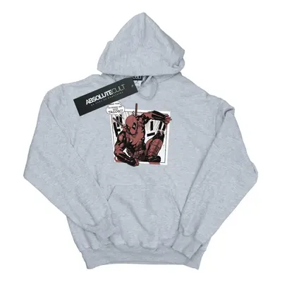 (S, Sports Grey) Marvel Mens Deadpool Breaktime Tacos Hoodie