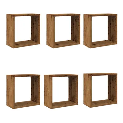 (old wood, x x cm/ pcs) vidaXL Wall Shelves Floating Rack Display Shelf Bookshelf Engineered Woo