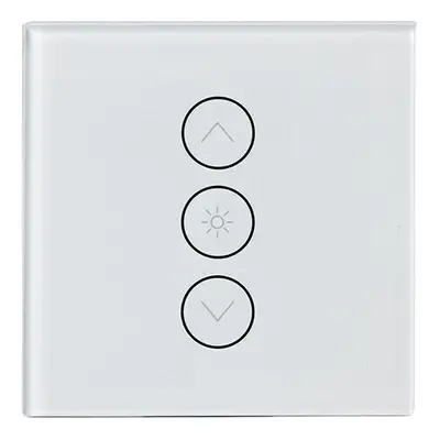 (White) Smart Home Stepless Dimmer Switch EU Standard Mobile Phone Remote Control Work with Amaz