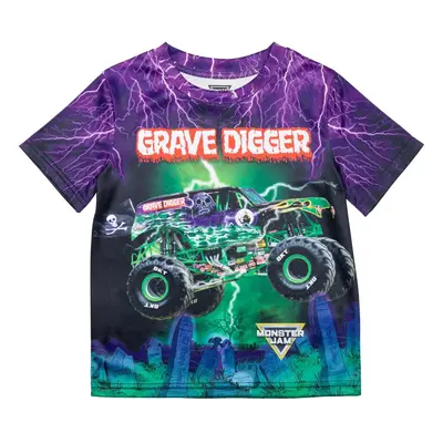 Monster Jam grave Digger Toddler Boys graphic T-Shirt Purplegreen 5T