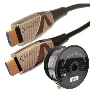 HDMI Active Optical Cable AOC Fiber Optic HDR 4K 2160P ULTRA SLIM 75m