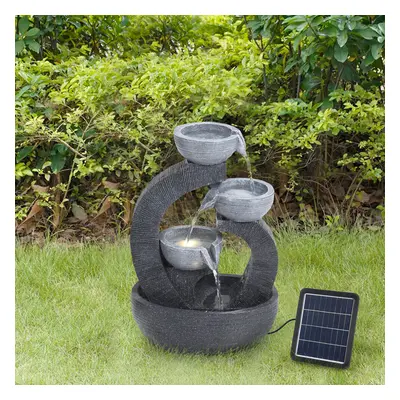 Outdoor Solar-Powered Water Fountain Rockery Decor