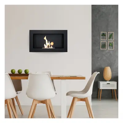 Wall mounted Bioethanol fireplace GOLF black TÃV