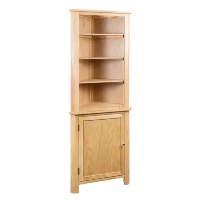 vidaXL Solid Oak Wood Corner Cabinet 59x36x180cm Storage Organiser Unit Chest